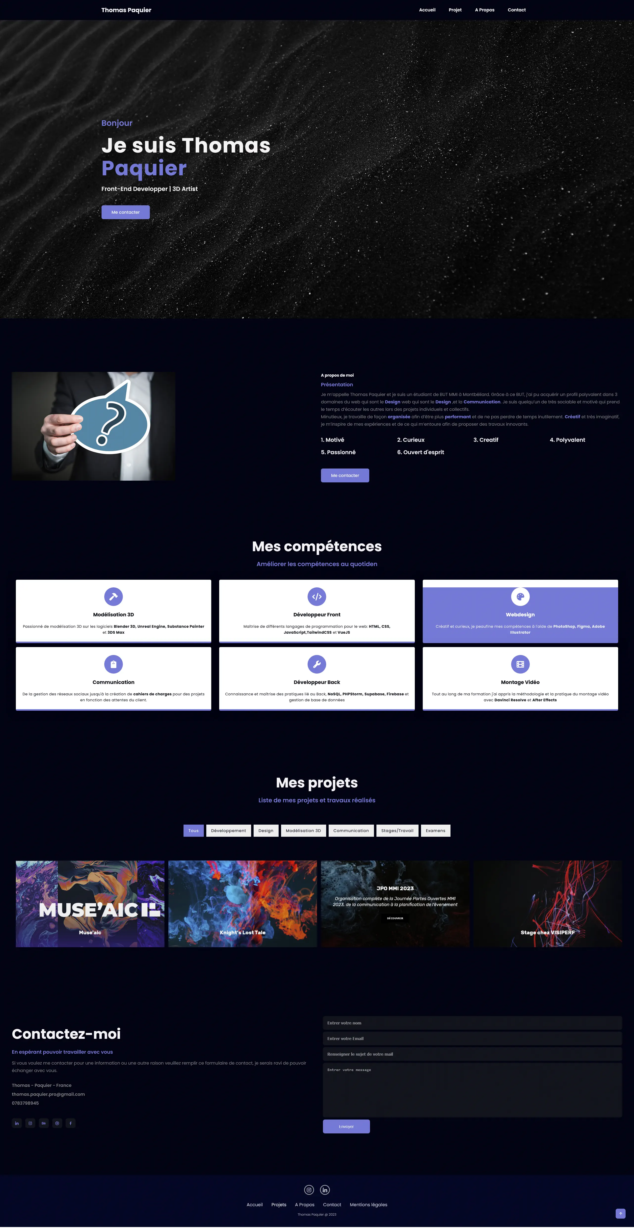Mono-page old website